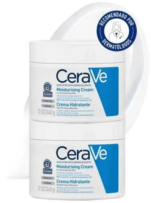 Cerave Moisturizing Kreminis drėkinamasis kūno kremas, 2 x 340 g
