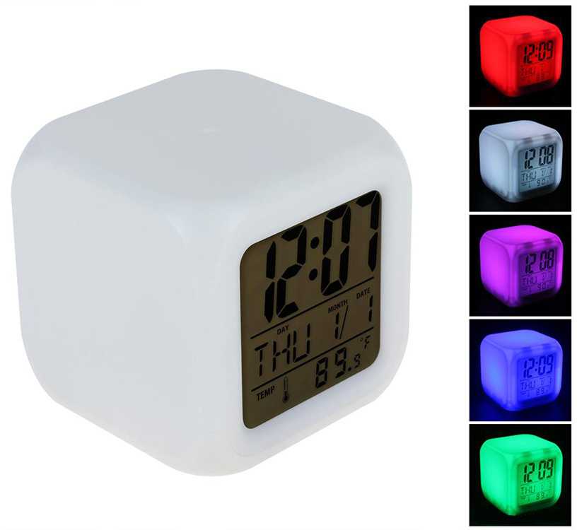 Žadintuvas su termometru ir LCD