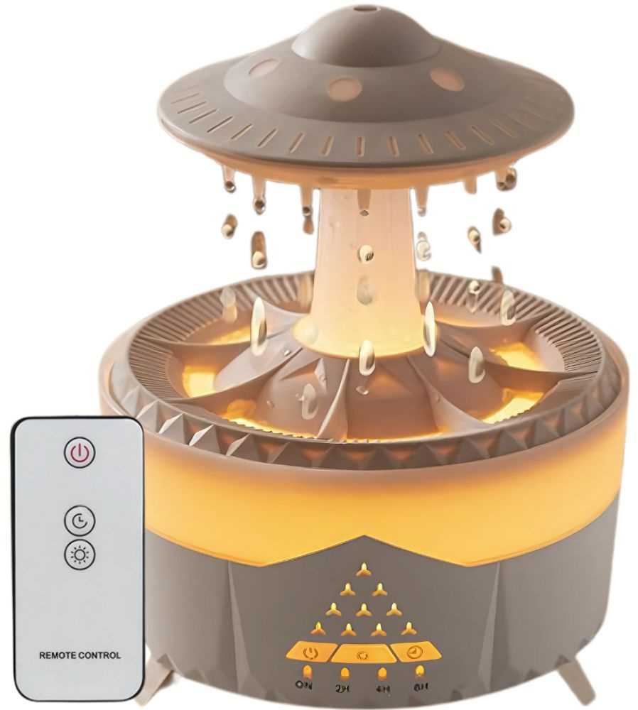 Oro drėkintuvas su aromaterapija ir LED apšvietimu, 350 ml, baltas