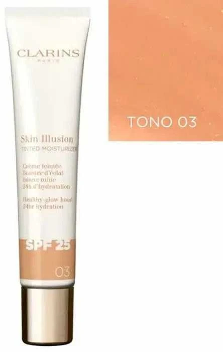 Clarins Skin Illusion Tinted Moisturizer SPF 25 tonuojantis kremas | atspalvis: 03, 40 ml