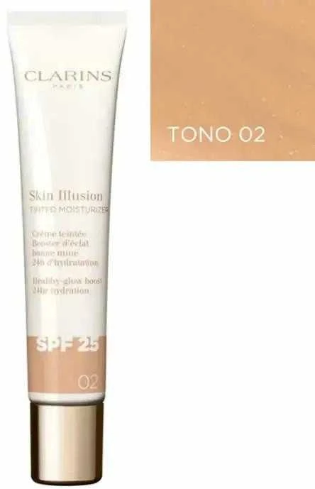 Clarins Skin Illusion Tinted Moisturizer SPF 25 tonuojantis kremas | atspalvis: 02, 40 ml