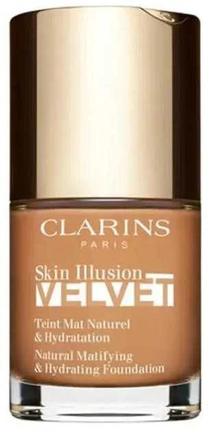 „Clarins Skin Illusion Velvet“ (natūralus matinį efektą suteikiantis ir drėkinamasis makiažo pagrindas), 30 ml, 114N