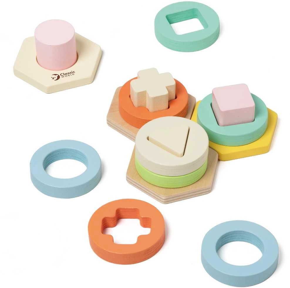 CLASSIC WORLD Montessori formų ir spalvų rūšiuoklė