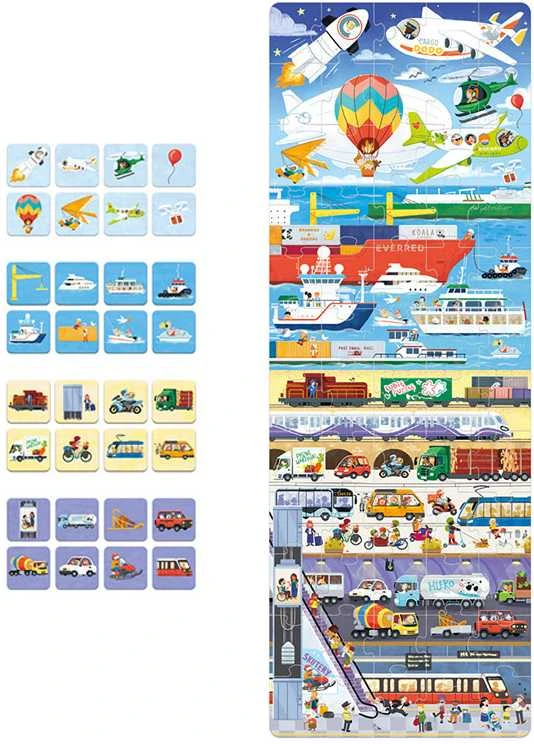 CzuCzu Dėlionė Transporto Priemonių Veikimo Principai 60 dalių + edukacinis plakatas