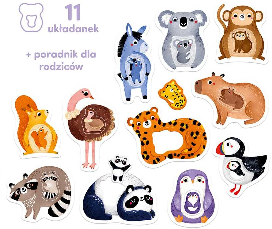 CzuCzu Pirmoji dėlionė Mama ir aš 18+ mėnesių 22 vienetai gyvūnaiZA5557