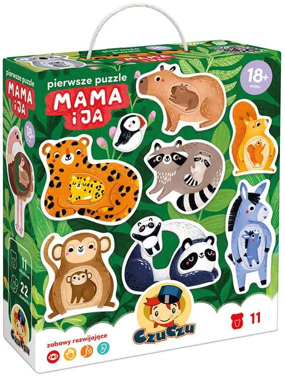 CzuCzu Pirmoji dėlionė Mama ir aš 18+ mėnesių 22 vienetai gyvūnaiZA5557