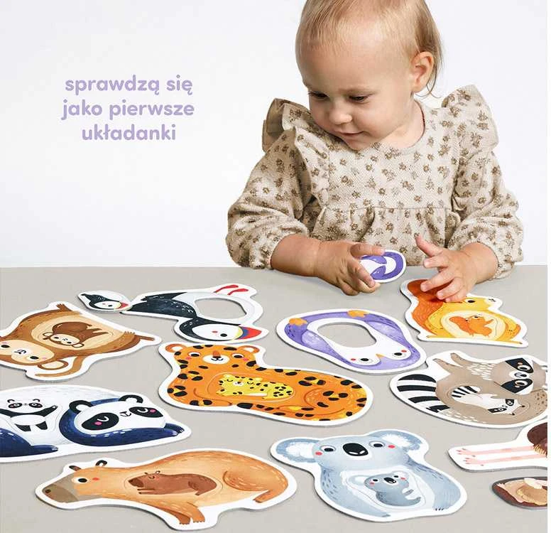 CzuCzu Pirmoji dėlionė Mama ir aš 18+ mėnesių 22 vienetai gyvūnaiZA5557