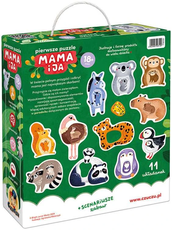 CzuCzu Pirmoji dėlionė Mama ir aš 18+ mėnesių 22 vienetai gyvūnaiZA5557