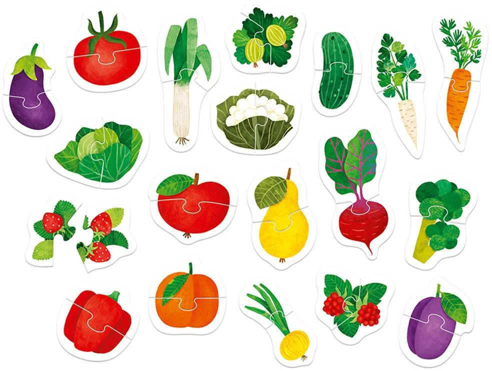 Dėlionė CzuCzu Puzzle for pairs Fruits ir daržovės step 4 19 puzzles 18m+ ZA5546