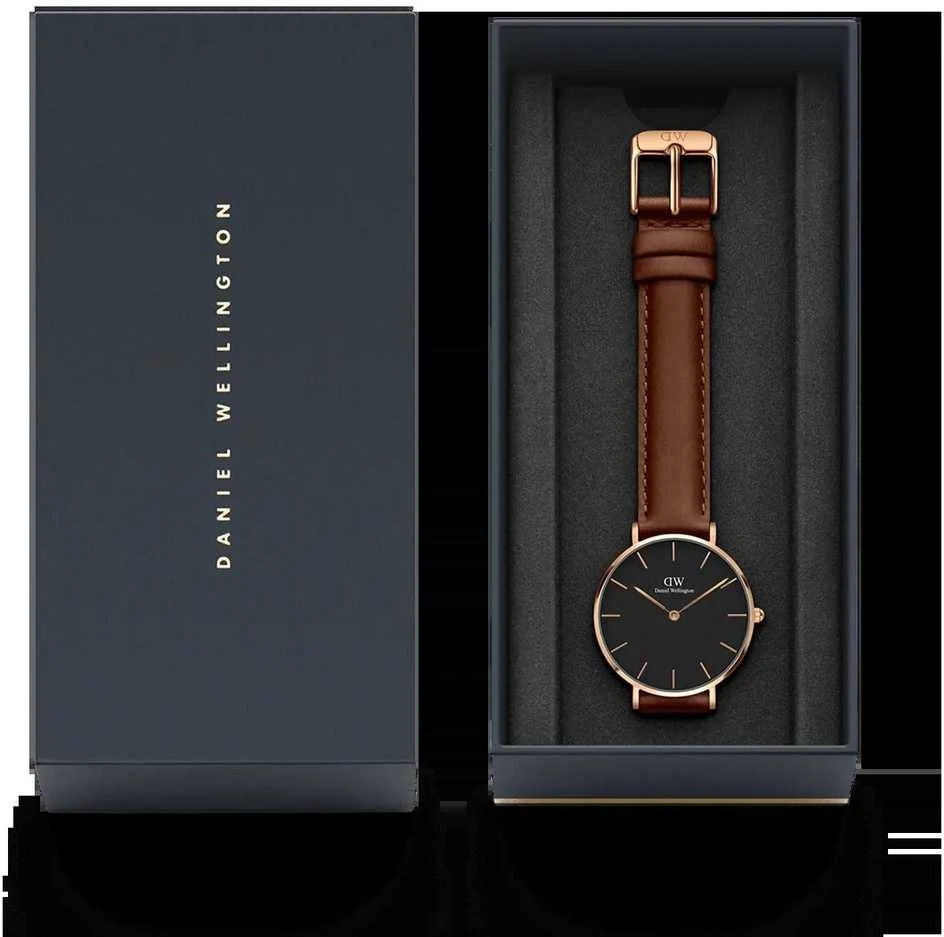 DANIEL WELLINGTON klasikinis Šefildo moteriškas LAIKRODIS DW00100169 + DĖŽĖ