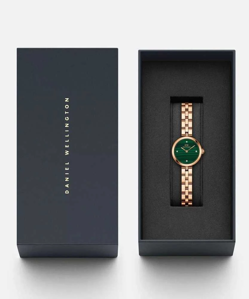 Moteriškas laikrodis DANIEL WELLINGTON Elan Lumine Malachite Rose Gold 22mm DW00100721 + BOX (zw522c)
