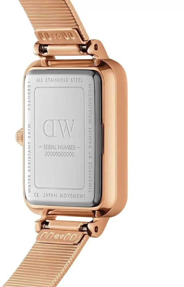 Moteriškas laikrodis DANIEL WELLINGTON Quadro Lumine Pressed Piano 20mm DW00100578 + BOX (zw519b)