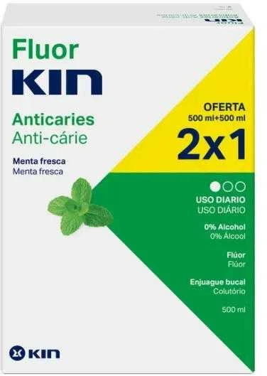 Kin Fluorkin burnos skalavimo skystis 2x500ml