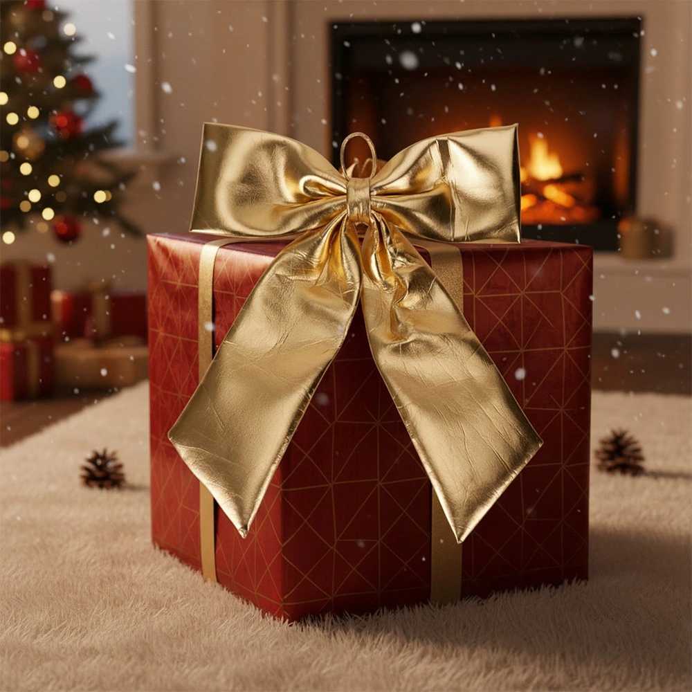 Christmas Decoration Dekoratyvinė juosta XXL 68x80 cm - Aukso spalva - Kalėdinė dekoracija