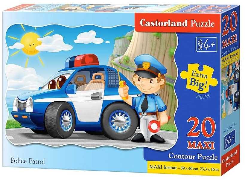 Castorland Dėlionė 20 vnt. - Policijos patrulis