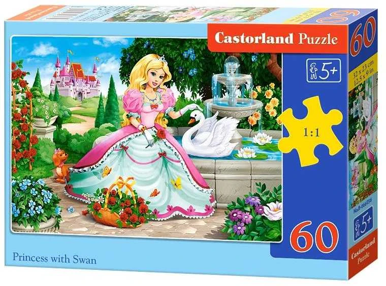 Castorland Dėlionė 60 vnt. - Princesė su gulbe