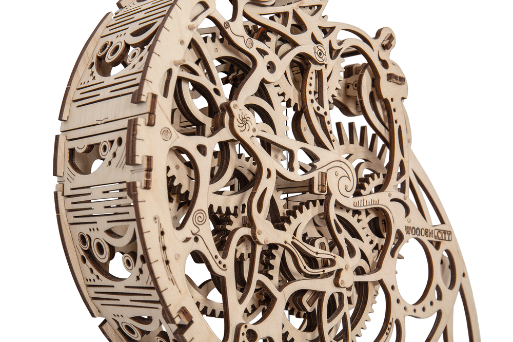 Dėlionė Wooden city Wooden.City 3D medinio laikrodžio galvosūkis – švytuoklė