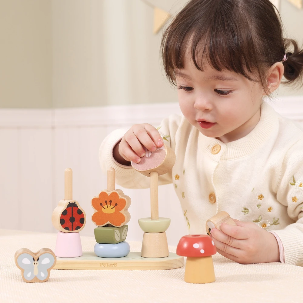 Viga Toys VIGA Medinis Spalvų Rūšiavimo Galvosūkis „Sodas“ 12m+