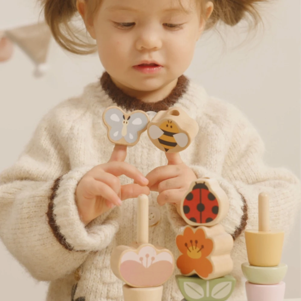 Viga Toys VIGA Medinis Spalvų Rūšiavimo Galvosūkis „Sodas“ 12m+