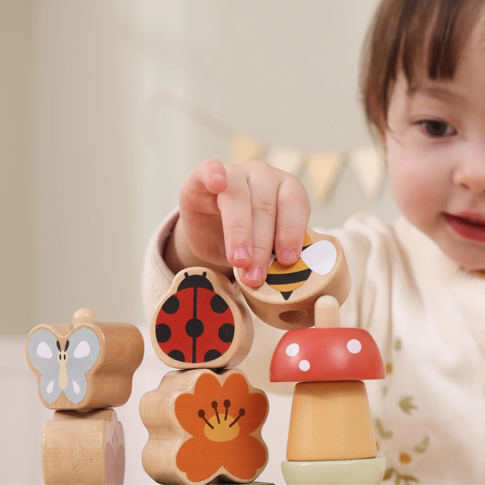 Viga Toys VIGA Medinis Spalvų Rūšiavimo Galvosūkis „Sodas“ 12m+