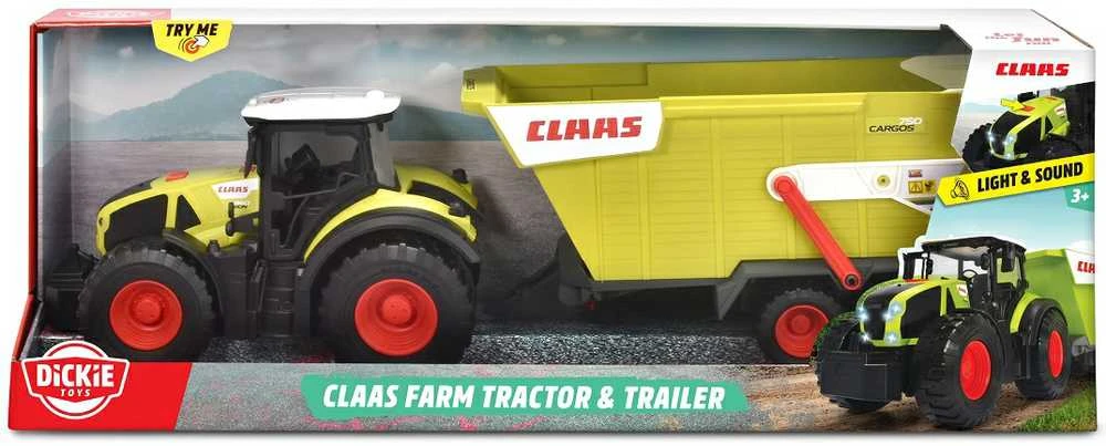 „Dickie Farm“ didelis „Claas“ traktorius su 64 cm priekaba