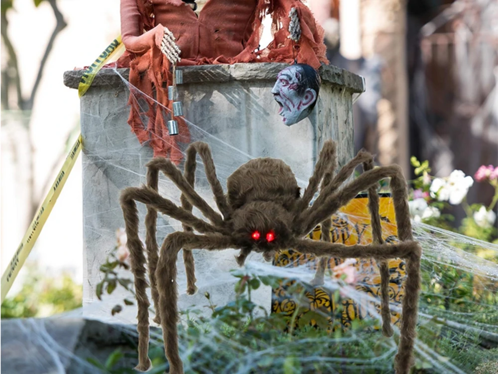 Didžiulė Helovino tarantulas dekoracija
