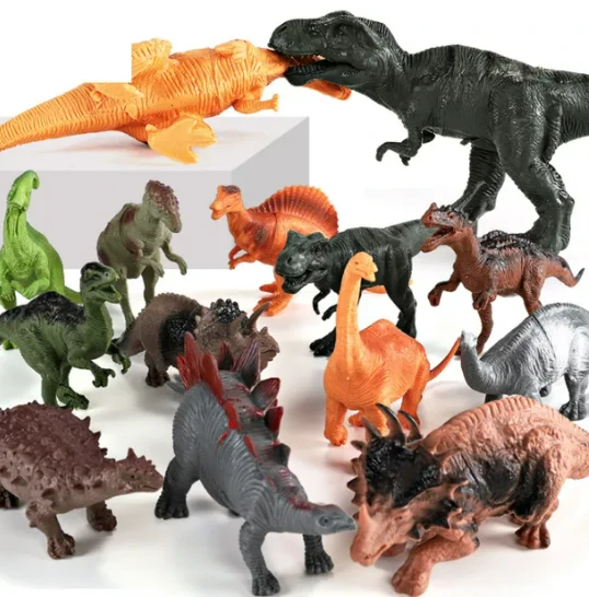 Dinozaurų figūrėlių rinkinys 44 vnt su dėže