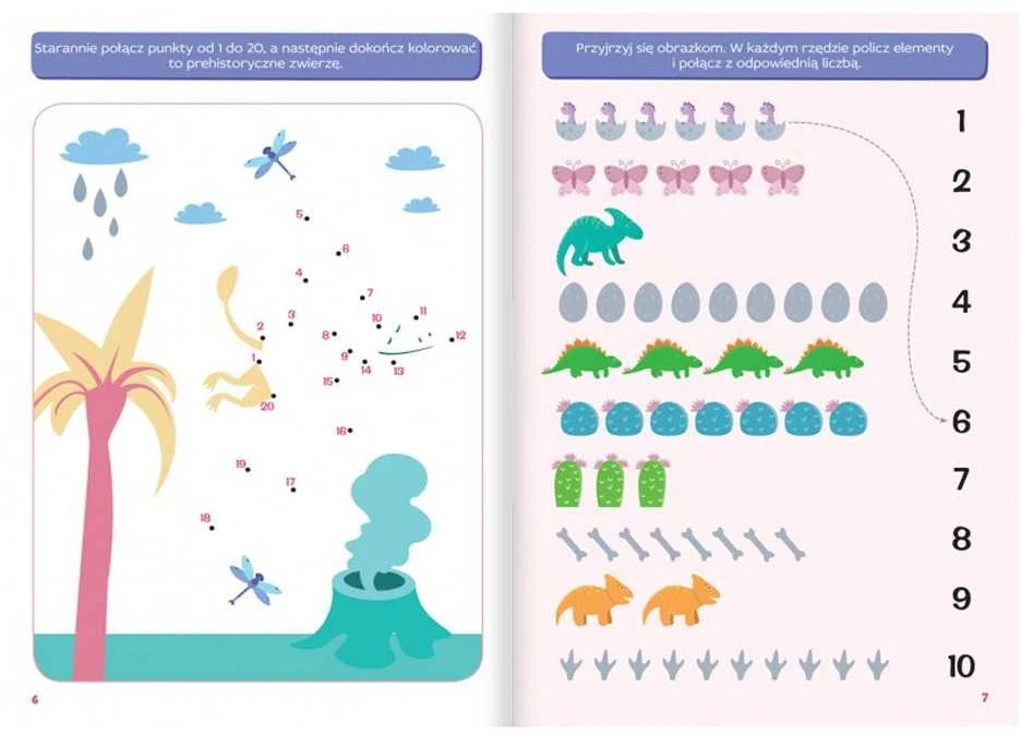 Aksjomat Dinozaurų galvosūkiai 6+ įdomios užduotys