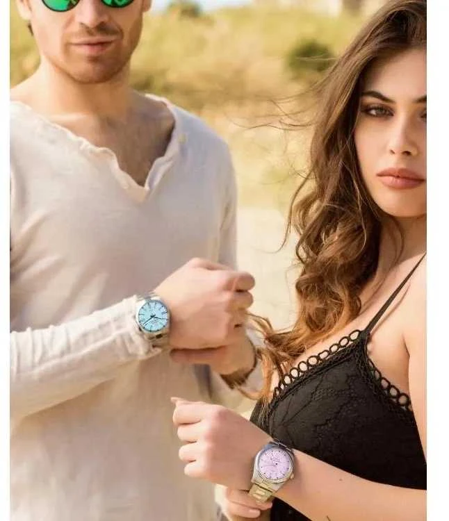 AUTOMATYCZNY Laikrodis vyrams DONOVAL WATCHES Rožinis PANTHER DL0005 + dėžutė (zdo001e)