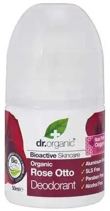 Dr. Organic Rose Otto Dezodorantas Roll On rutulinis dezodorantas, 50 ml