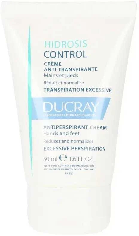 Ducray Hydrosis Control Kreminis prakaitavimą normalizuojantis kremas veidui, rankoms ir pėdoms, 50 ml