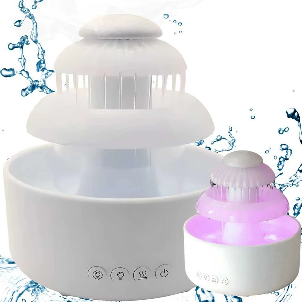 Oro drėkintuvas su LED apšvietimu ir aromaterapija, 600 ml