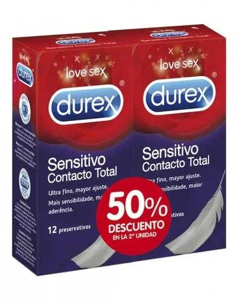 Durex Sensitive Sensitive Contact prezervatyvai 2x12 vienetų