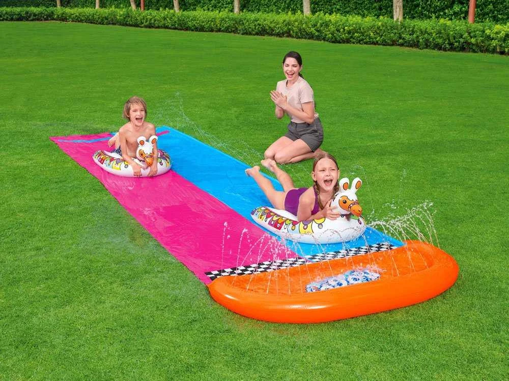 BESTWAY lenktynių čiuožykla Llama Rama Double 4.88m, 52320