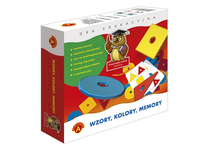 Alexander Edukacinis žaidimas Aleksandras - „Owl Wise“ galva - modeliai, spalvos, atmintis