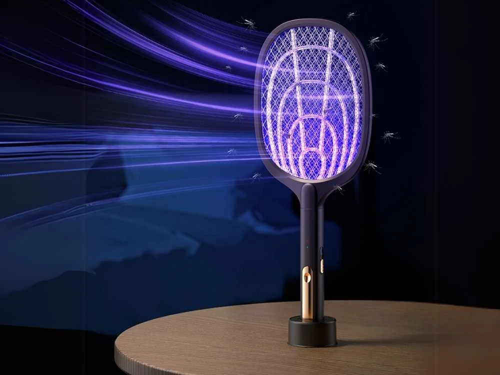 Elektrinė musių gaudyklė uodams, kandims, vabzdžiams su uv lempa ir stovu