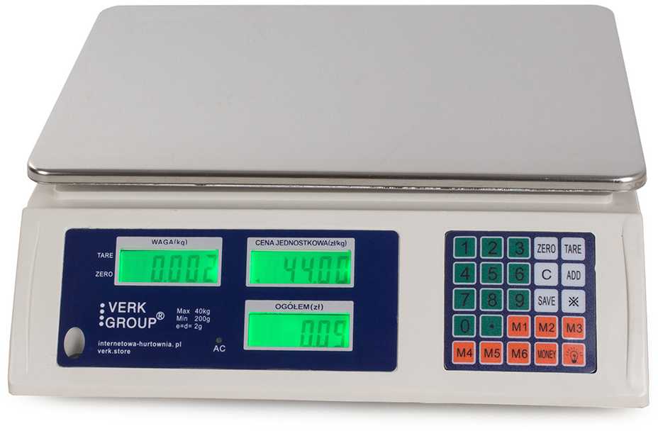 Elektroninės svarstyklės su skaičiavimo funkcija 40 kg