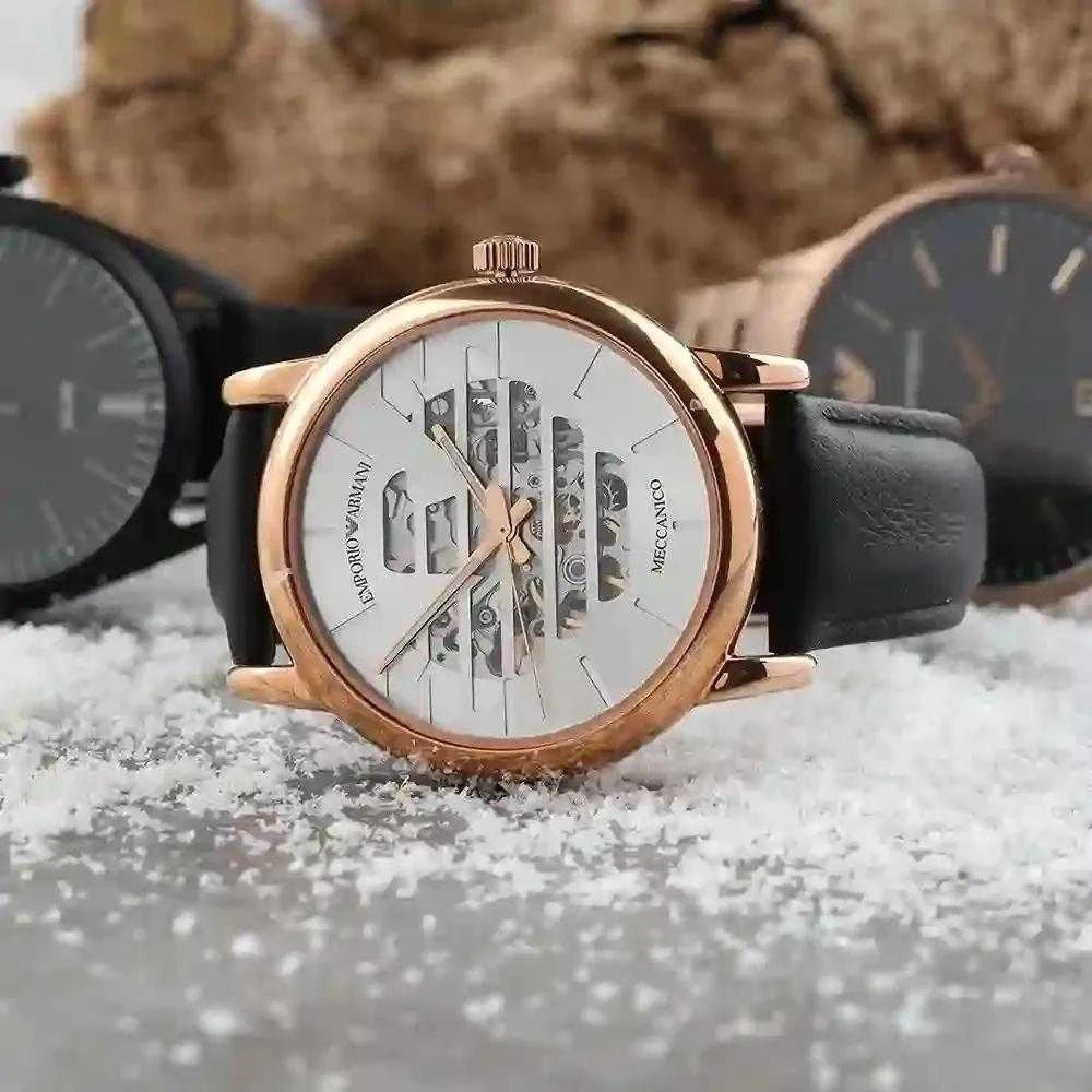EMPORIO ARMANI LUIGI AUTOMATINIS VYRIŠKAS LAIKRODIS AR60031 + DĖŽUTĖ (zi062b)