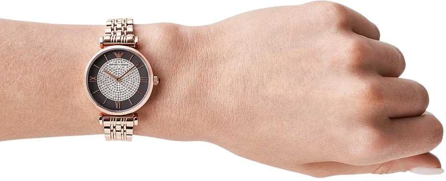 Laikrodis EMPORIO ARMANI AR11402 - GIANNI T-BAR WOMEN'S WATCH (zi511b)