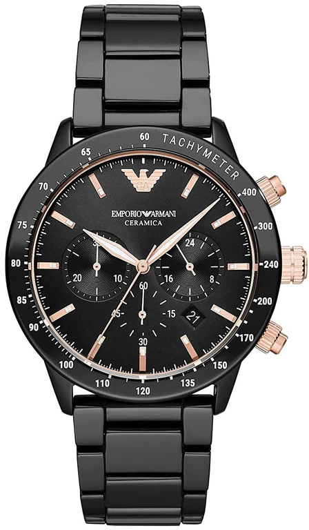 Laikrodis EMPORIO ARMANI MEN'S WATCH AR70002 - MARIO - CERAMIC (zi022a)