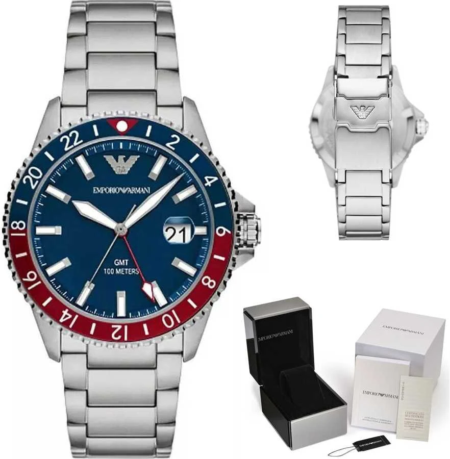 Laikrodis EMPORIO ARMANI MEN'S WATCH AR11590 - Diver GMT (zi112b)