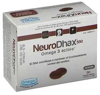 Epadhax Neurodhax Omega 3 550mg 80 kapsulių