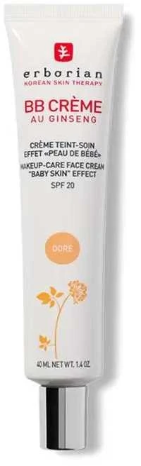 Veido kremas Erborian BB Crème Au Ginseng SPF20, 40 ml, spalva: Doré