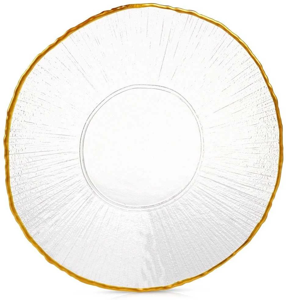 Nežinomas Lėkštė, aukso/balta, 21 cm