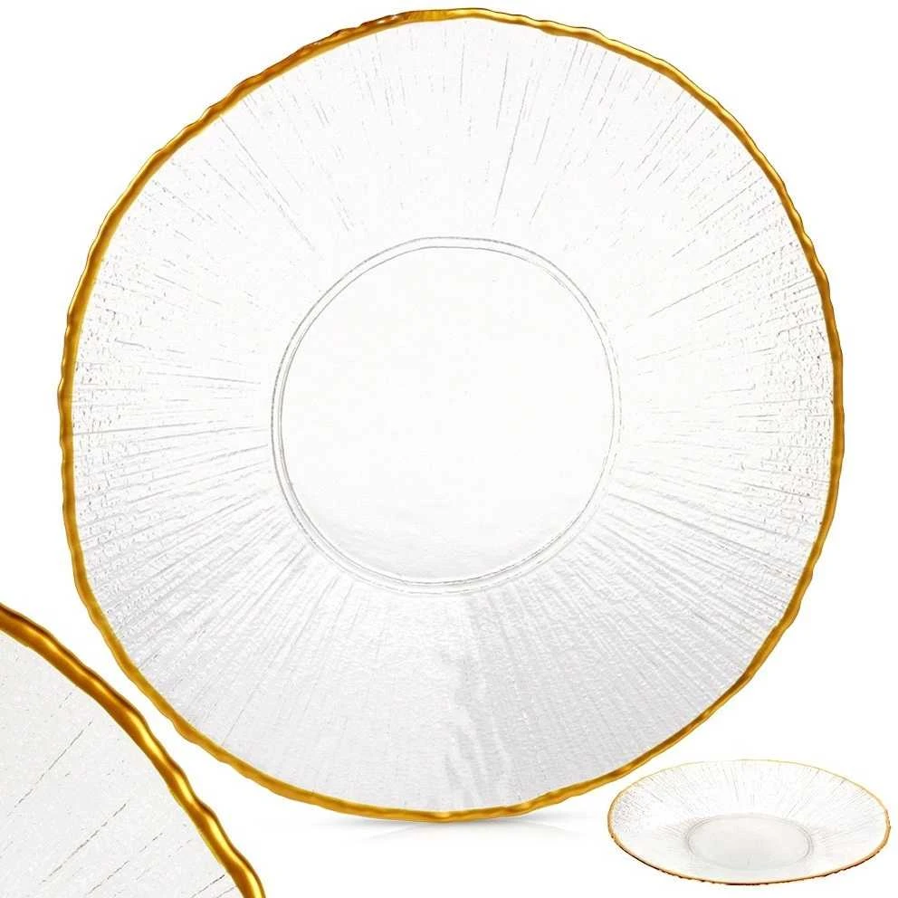 Nežinomas Lėkštė, aukso/balta, 21 cm
