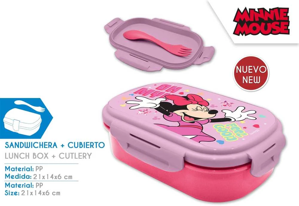 Stor Euroswan pietų dėžutė su indais Minnie Mouse