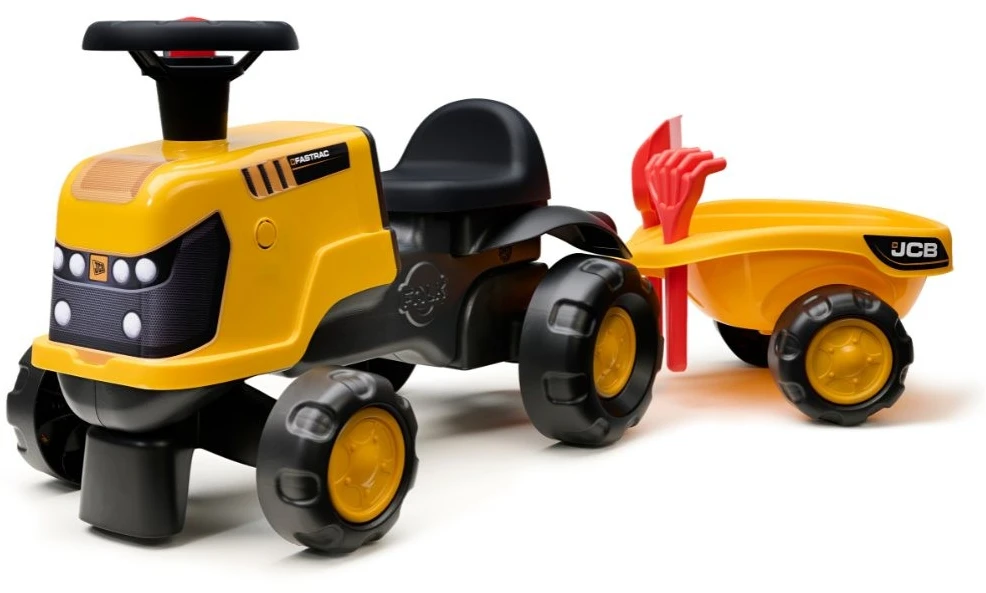 FALK JCB Fastrac Traktorius su Priekaba, Grėbliu ir kastuvu 1-3 metai
