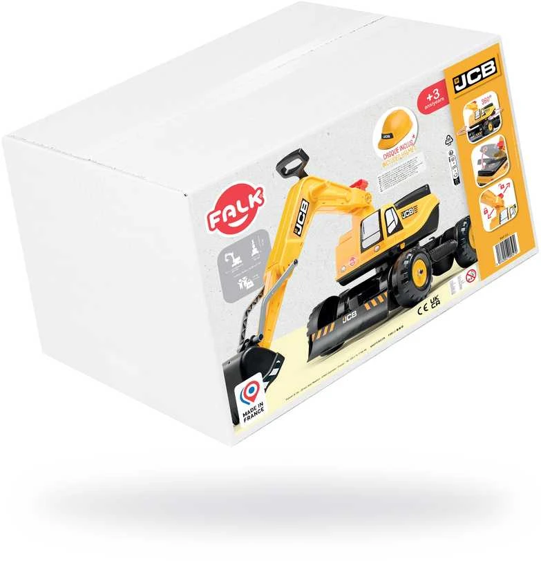 FALK Koparka JCB Modelis Su Rotuojančia Žarna Geltona