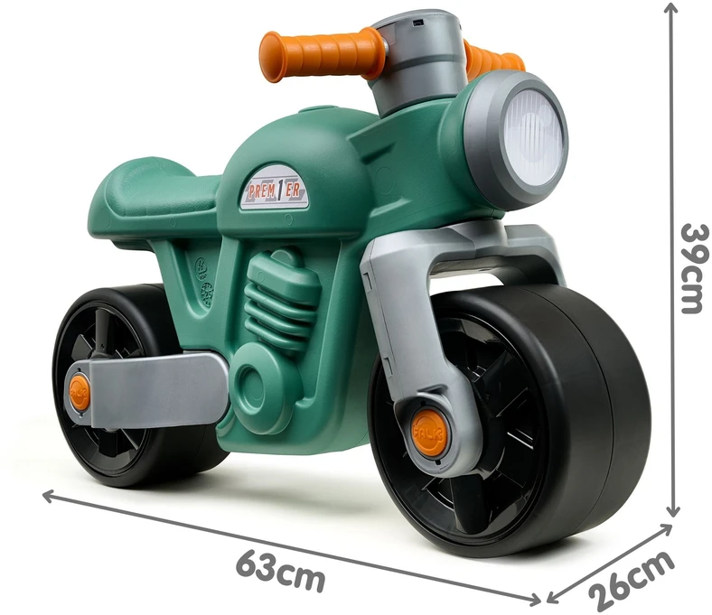 Vaikiškas paspirtukas motociklas FALK Moto Premier Vintage žalias