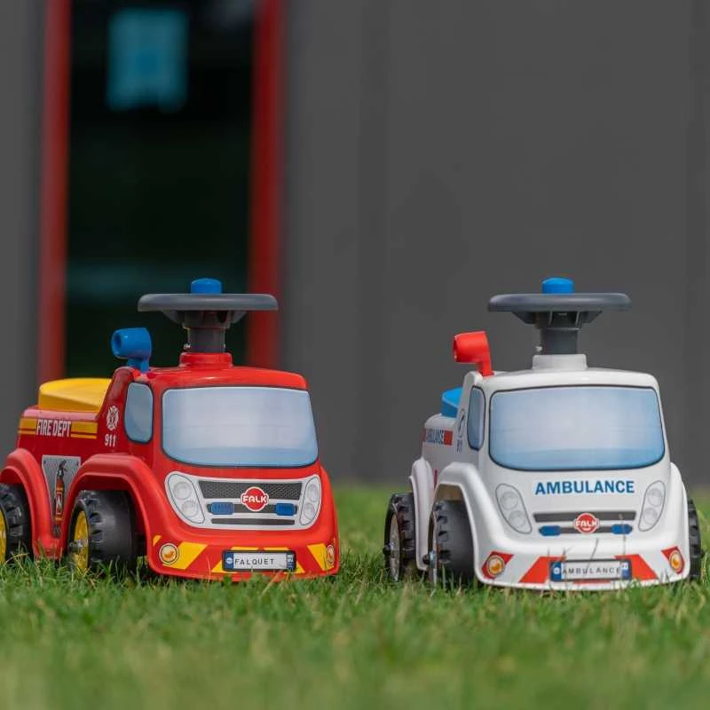 FALK Vaikiškas Automobilis Greitoji Pagalba su Klaksonu